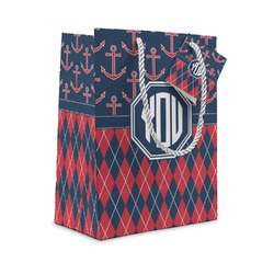 Anchors & Argyle Small Gift Bag (Personalized)