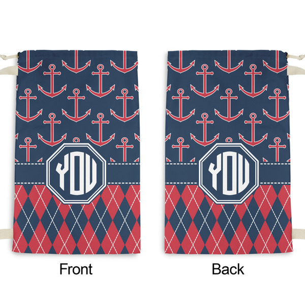 Anchors & Argyle Small Laundry Bag - Front & Back View