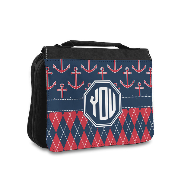 Custom Anchors & Argyle Toiletry Bag - Small (Personalized)