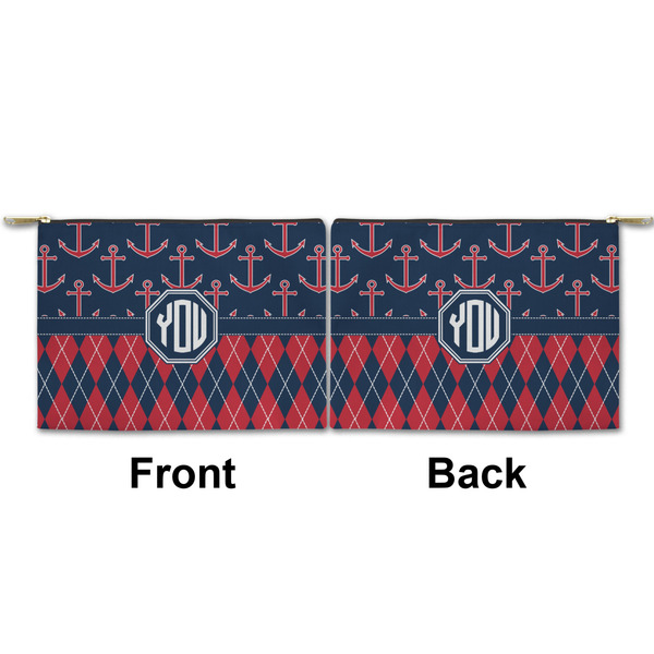 Anchors & Argyle Small Zipper Pouch Approval (Front and Back)
