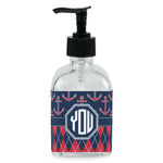 Anchors & Argyle Glass Soap & Lotion Bottle - Single Bottle (Personalized)