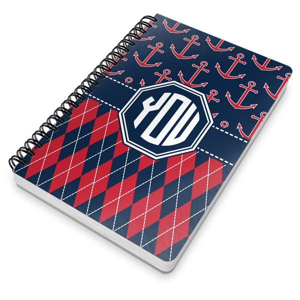 Anchors & Argyle Spiral Journal 7 x 10 - Main