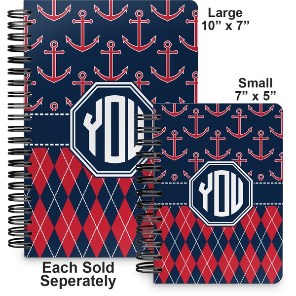 Anchors & Argyle Spiral Journal - Comparison