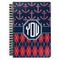 Anchors & Argyle Spiral Notebook - 7x10 w/ Monogram