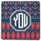 Anchors & Argyle Square Rubber Backed Coaster (Personalized)