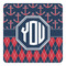 Anchors & Argyle Square Decal - Small (Personalized)