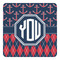 Anchors & Argyle Square Decal - Small (Personalized)