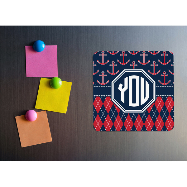 Anchors & Argyle Square Fridge Magnet - LIFESTYLE