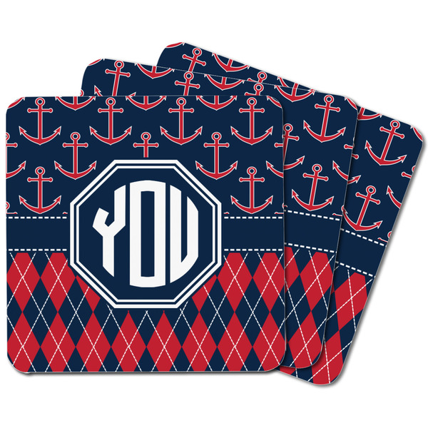 Anchors & Argyle Square Fridge Magnet - MAIN