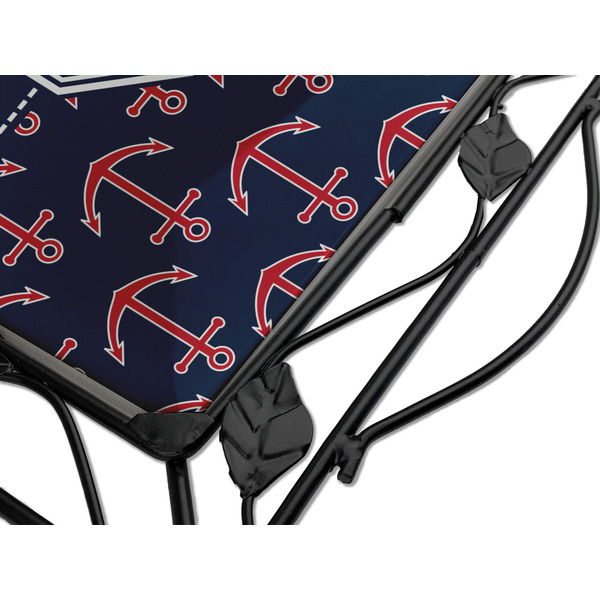 Anchors & Argyle Square Trivet - Detail