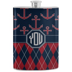 Anchors & Argyle Stainless Steel Flask (Personalized)