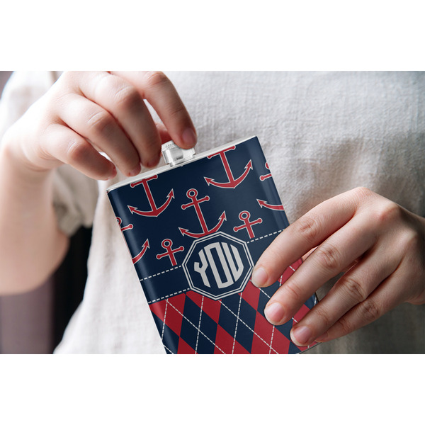 Anchors & Argyle Stainless Steel Flask - LIFESTYLE 1