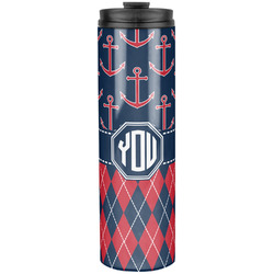 Anchors & Argyle Stainless Steel Skinny Tumbler - 20 oz (Personalized)