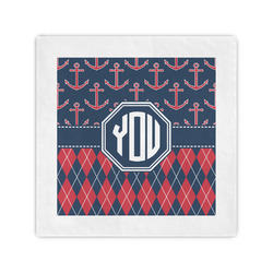 Anchors & Argyle Cocktail Napkins (Personalized)