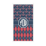 Anchors & Argyle Guest Paper Towels - Full Color - Standard (Personalized)