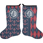 Anchors & Argyle Holiday Stocking - Double-Sided - Neoprene (Personalized)