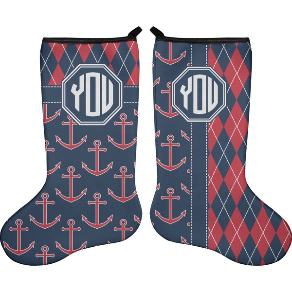 Anchors & Argyle Stocking - Double-Sided - Approval