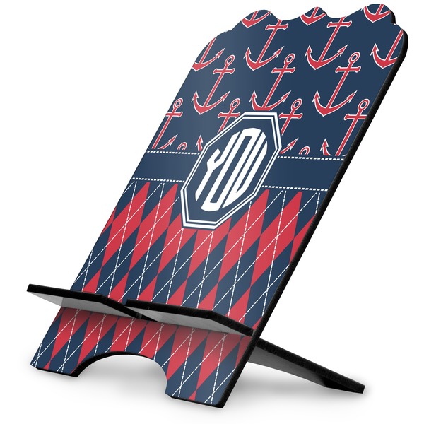 Custom Anchors & Argyle Stylized Tablet Stand (Personalized)