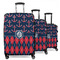 Anchors & Argyle 3 Piece Luggage Set - 20" Carry On, 24" Medium Checked, 28" Large Checked (Personalized)