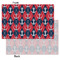 Anchors & Argyle Tissue Paper - Heavyweight - Small - Front & Back