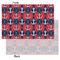 Anchors & Argyle Tissue Paper - Lightweight - Small - Front & Back