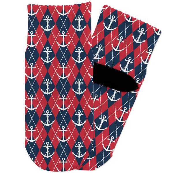 Custom Anchors & Argyle Toddler Ankle Socks