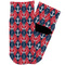 Anchors & Argyle Toddler Ankle Socks - Single Pair - Front and Back