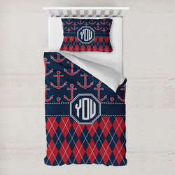 Anchors & Argyle Toddler Bedding Set - With Pillowcase (Personalized)