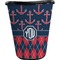 Anchors & Argyle Waste Basket - Single Sided (Black) (Personalized)