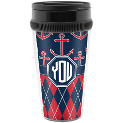 Anchors & Argyle Acrylic Travel Mug without Handle (Personalized)