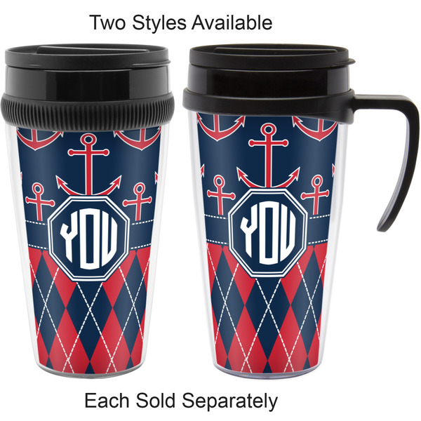 Anchors & Argyle Travel Mugs - with & without Handle