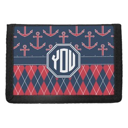 Anchors & Argyle Trifold Wallet (Personalized)