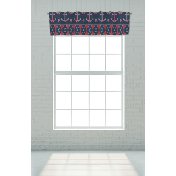 Anchors & Argyle Valance - On window