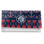 Anchors & Argyle Vinyl Checkbook Cover (Personalized)