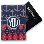 Anchors & Argyle Vinyl Passport Holder (Personalized)