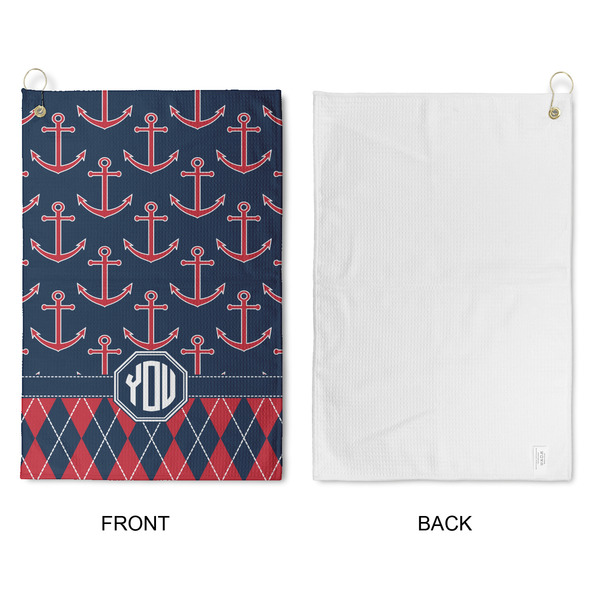 Anchors & Argyle Waffle Weave Golf Towel - Approval