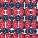Anchors & Argyle Wallpaper & Surface Covering (Peel & Stick 24"x 24" Sample)