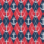 Anchors & Argyle Wallpaper & Surface Covering (Water Activated 24"x 24" Sample)