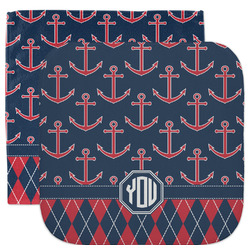 Anchors & Argyle Facecloth / Wash Cloth (Personalized)