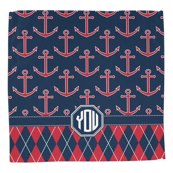 Anchors & Argyle Washcloth - Front - No Soap