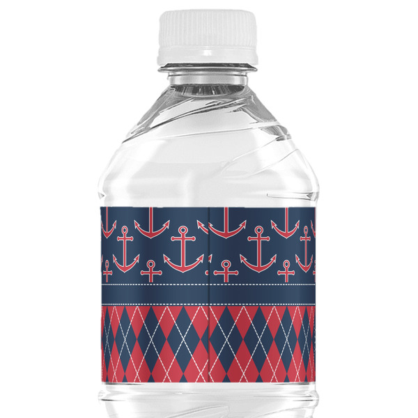 Anchors & Argyle Water Bottle Label - Back View