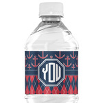 Anchors & Argyle Water Bottle Labels - Custom Sized (Personalized)