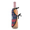 Anchors & Argyle Wine Bottle Apron - DETAIL WITH CLIP ON NECK