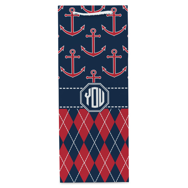 Anchors & Argyle Wine Gift Bag - Gloss - Front