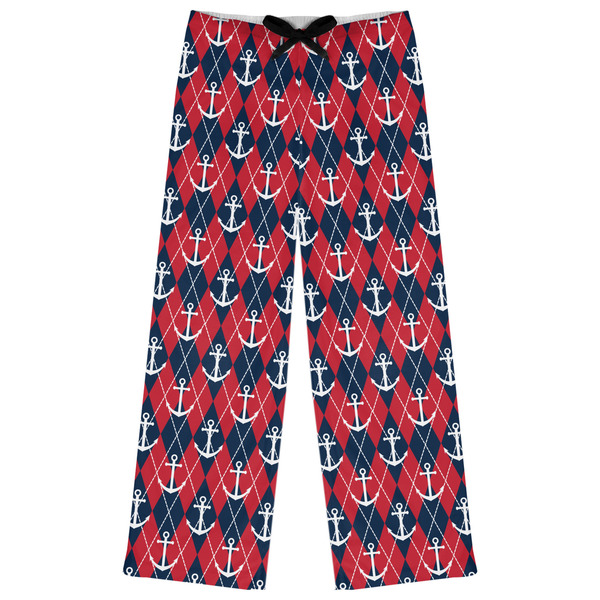 Custom Anchors & Argyle Womens Pajama Pants - L