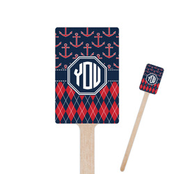 Anchors & Argyle 6.25" Rectangle Wooden Stir Sticks - Single Sided (Personalized)