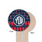 Anchors & Argyle Wooden 6" Food Pick - Round - Single Sided - Front & Back