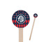 Anchors & Argyle 6" Round Wooden Stir Sticks - Single Sided (Personalized)