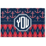 Anchors & Argyle Woven Mat (Personalized)