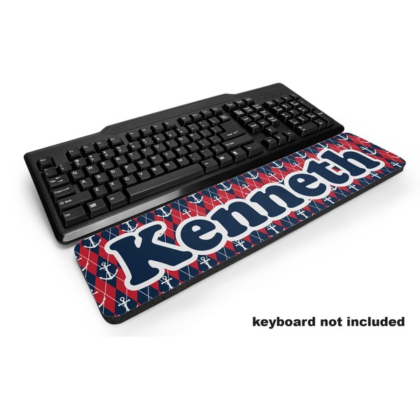 Custom Anchors & Argyle Keyboard Wrist Rest (Personalized)